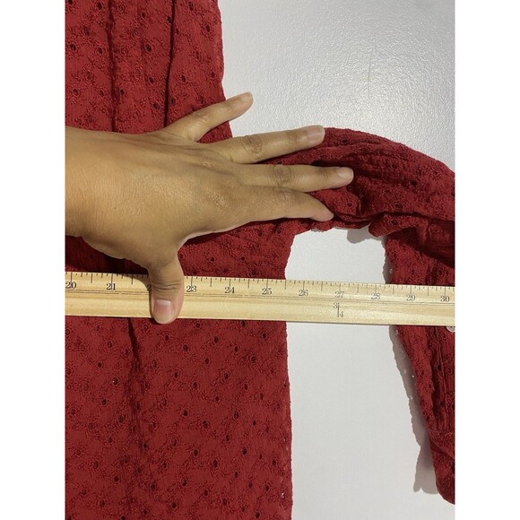 Vtg Ralph Lauren Button Up Top 2X Eyelet Beachy Minimalist Quite Luxury Coastal - Picture 9 of 11